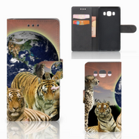 Samsung Galaxy J5 2016 Telefoonhoesje met Pasjes Roofdieren - thumbnail