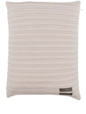N.Peal coussin nervuré en cachemire - Gris