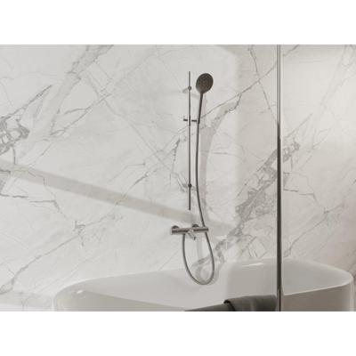 Fortifura Calvi Badkraan - met glijstangset - ronde handdouche - metalen doucheslang - geborsteld RVS PVD (RVS) SW767489/SW799447/SW706208/SW720222