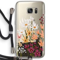 Painted wildflowers: Samsung Galaxy S7 Transparant Hoesje met koord