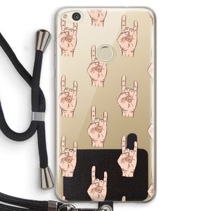 Rock: Huawei Ascend P8 Lite (2017) Transparant Hoesje met koord