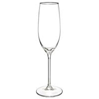 Champagneglazen set Lina - doosje 6x stuks - chique transparant glas - 21 CL - D4.5 x H23 cm - thumbnail