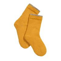 Sokken van bio-scheerwol en bio-katoen, geel Maat: 35-38 - thumbnail