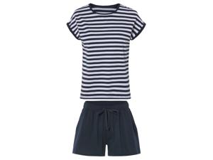esmara Korte dames pyjama (Donkerblauw/wit, XL (48/50))