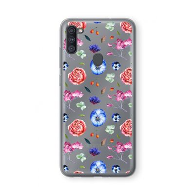 Bloemetjes: Samsung Galaxy A11 Transparant Hoesje