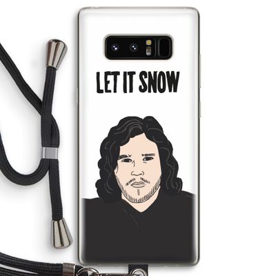 Let It Snow: Samsung Galaxy Note 8 Transparant Hoesje met koord