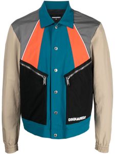 DSQUARED2 surchemise à logo imprimé - Bleu