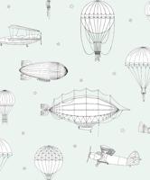 Noordwand Kids Walls Behang met zeppelins en parachutes - 45825