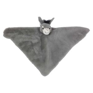 Knuffeldier Ezel - zachte pluche stof - tuttel/knuffeldoekje - grijs - 45 cm