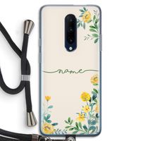 Gele bloemen: OnePlus 7 Pro Transparant Hoesje met koord