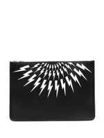 Neil Barrett pochette à imprimé Thunderbolt - Noir Neil Barrett pochette à imprimé Thunderbolt - Noir