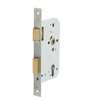 Nemef 669 Deurslot | DM60mm | PC72mm | krukgat 8mm | voorplaat RVS 24x235mm rechthoekig | messing dag- en nachtschoot | DR 2+4 - 9066977652
