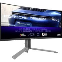 AOC PD34 Gaming monitor Energielabel G (A - G) 86.4 cm (34 inch) 3440 x 1440 Pixel 21:9 0.03 ms DisplayPort, HDMI OLED