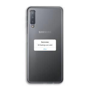 Reminder: Samsung Galaxy A7 (2018) Transparant Hoesje