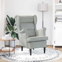 Fauteuil Lichtgrijs 71 x 92 x 91 cm Fluweel