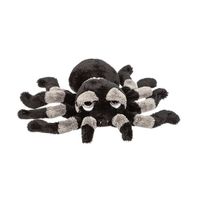 Grijs met zwarte spinnen knuffels 13 cm knuffeldieren   -