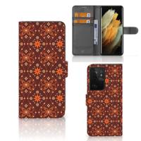 Samsung Galaxy S21 Ultra | Telefoon Hoesje | Batik Brown