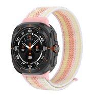 Nylon loop bandje - Geel / roze - Samsung Galaxy Watch Ultra 47mm