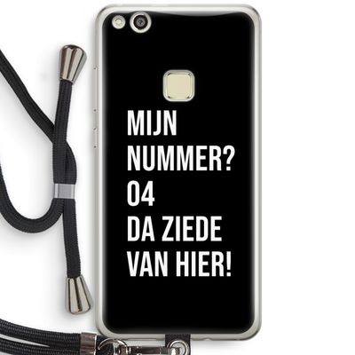 Da ziede van hier - Zwart: Huawei Ascend P10 Lite Transparant Hoesje met koord