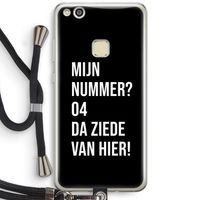 Da ziede van hier - Zwart: Huawei Ascend P10 Lite Transparant Hoesje met koord