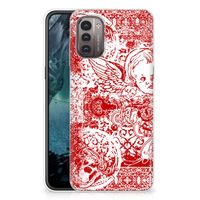 Silicone Back Case Nokia G21 | G11 Angel Skull Rood - thumbnail