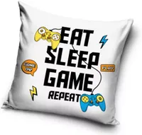 Eat Sleep Game Repeat sierkussen 40X40 cm - thumbnail