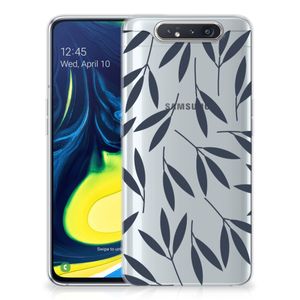 Samsung Galaxy A80 TPU Case Leaves Blue