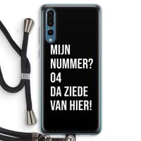 Da ziede van hier - Zwart: Huawei P20 Pro Transparant Hoesje met koord