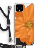 Orange Ellila flower: Pixel 4 Transparant Hoesje met koord