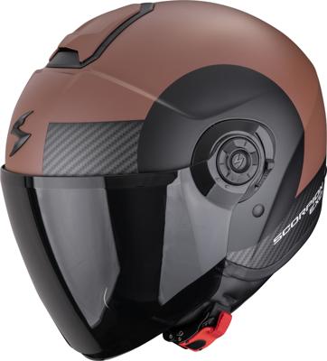 SCORPION EXO-City II Sheer, Jethelm of scooter helm, Mat Donkerbruin-Zwart