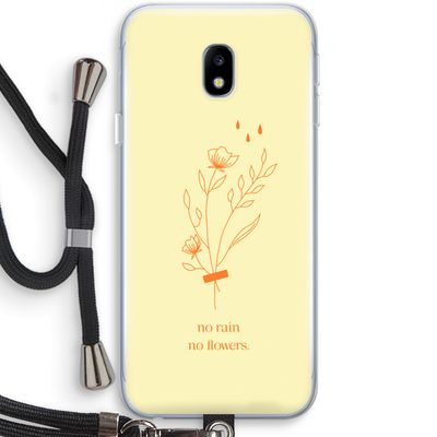 No rain no flowers: Samsung Galaxy J3 (2017) Transparant Hoesje met koord