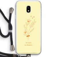 No rain no flowers: Samsung Galaxy J3 (2017) Transparant Hoesje met koord