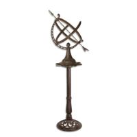 A CAST IRON SUNDIAL ON STAND A CAST IRON SUNDIAL ON STAND