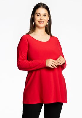 Yoek Tuniek lange mouwen flare | Rood | Maat 58/60