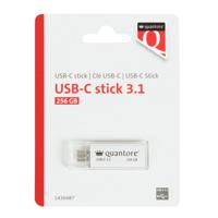 Usb stick 3.1 quantore usb-c 256gb zilver | 400 stuks