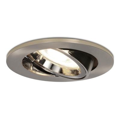 Lublin LED inbouwspot - 5 Watt 400 Lumen - 4000K Neutraal wit - GU10 - Dimbaar - Rond - Kantelbaar - IP20 Stofdicht - RVS