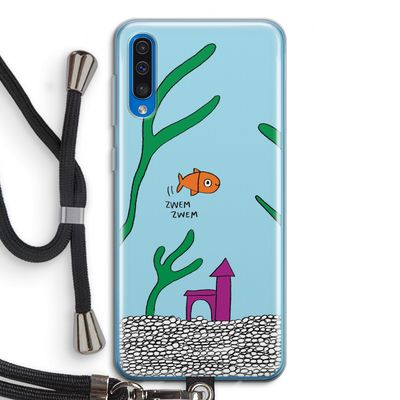 Aquarium: Samsung Galaxy A50 Transparant Hoesje met koord