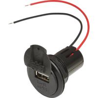 ProCar Power USB Einbausteckdose EV mit Gewindehülse und Deckel Power USB inbouwstopcontact met deksel Stroombelasting (max.): 3 A Geschikt voor USB-A - thumbnail