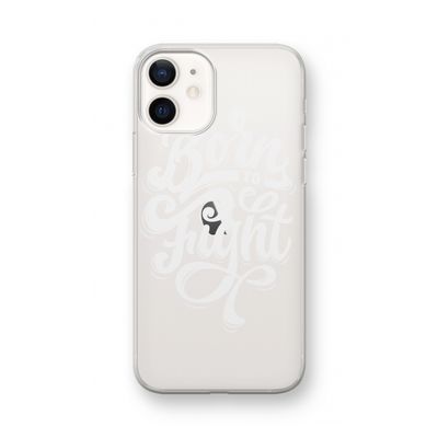 Born to Fight: iPhone 12 mini Transparant Hoesje