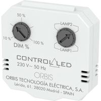 ORBIS Zeitschalttechnik OB200010 Dimmer (inbouw) Geschikt voor lampen: Gloeilamp, Spaarlamp, Halogeenlamp, LED-lamp Wit
