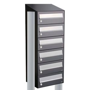 Allux Hive Set 1-Breed, 6-Hoog Met Dak Op Statief Antraciet - 40030065_1x6ds