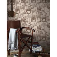 DUTCH WALLCOVERINGS DUTCH WALLCOVERINGS Behang Elephant Grove houtskoolkleurig - thumbnail