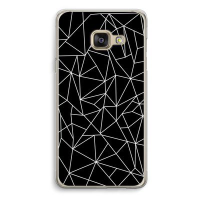Geometrische lijnen wit: Samsung A3 (2017) Transparant Hoesje