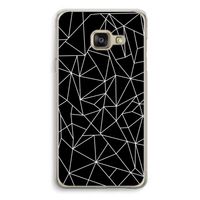 Geometrische lijnen wit: Samsung A3 (2017) Transparant Hoesje