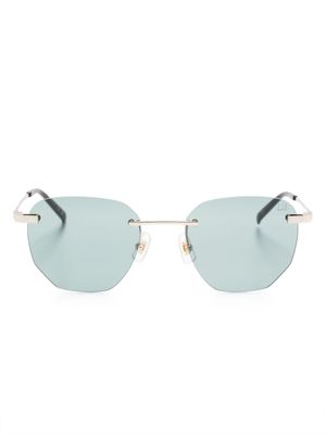 Dunhill lunettes de soleil à monture géométrique - Or