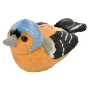 Wild Republic pluche vink vogel knuffel met geluid - 13 x 11 cm