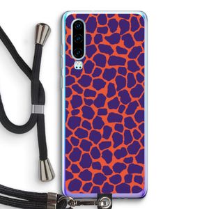 Purple Giraffe: Huawei P30 Transparant Hoesje met koord