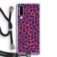 Purple Giraffe: Huawei P30 Transparant Hoesje met koord