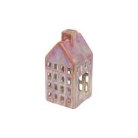 Theelicht huis M rood 7,8x7,8x16cm Theelicht huis M rood 7,8x7,8x16cm