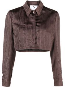 Marine Serre Regenerated moire tailored jacket - Marron